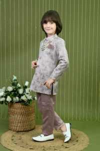 Elegante Sherwani de Seda para Niños, Traje Tradicional para Bodas y Fiestas - Product Image 4