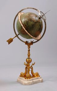 Esfera armilar Náutica de latón de intrincado diseño con anillos giratorios y soporte decorativo para interiores temáticos globales - Product Image 4
