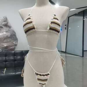 Traje de baño bikini sexy de punto con gancho en la cintura, hecho a mano, estilo europeo-americano transfronterizo, novedad 2025 - Product Image 6
