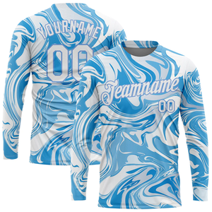 Camiseta unisex de poliéster 100% con estampado completo, transpirable, manga larga, secado rápido, diseño de sublimación 3D para fitness - Product Image 2