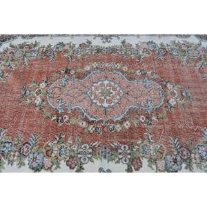 Tapis en laine beige rouge classique 6'1 \ "X 10 'grande surface tapis turc à la main Patchwork Design pour rectangle couloir chambre Latex - Product Image 5