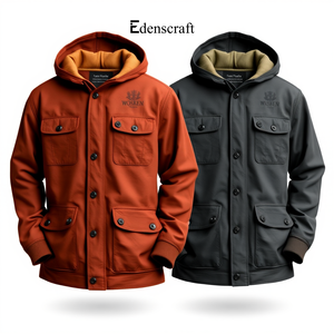 Chaqueta de invierno aislada de lona pesada para hombre, protección duradera para exteriores para clima frío, capas esenciales - Product Image 3