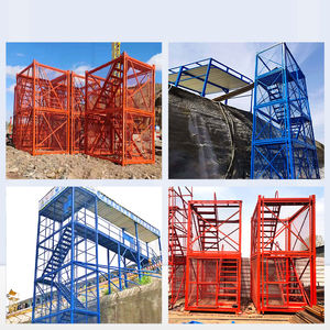 Modern tasarım hava koşullarına dayanıklı ve inşaatçıları güvende tutan yüksek mukavemetli endüstriyel çelik merdiven kafesleri - Product Image 4