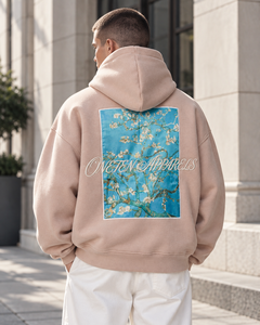 Men's Oversized Hooded Sweatshirt Solid Color <b>Fleece</b> Minimalist Style Regular Fit Autumn Wear - Product Image 4