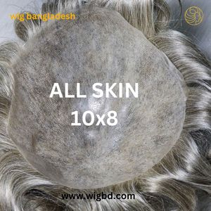 All Skin Natural Indian Remy Hair Deep Wave PU Base Toupee para hombres Piel delgada - Product Image 5