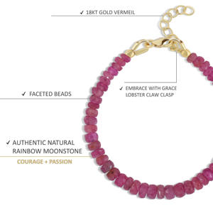 Red Rose Ruby <b>Beaded</b> <b>Bracelet</b> in the Biggest Whole Sale Vintage Ruby <b>Bracelet</b> Minimalist <b>Bracelet</b> for Women - Product Image 3