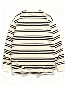 Camisetas Personalizadas Cómodas para Hombre, Camisetas de Manga Larga a Rayas con Diseño Personalizado y Logotipo, Fabricadas en Bangladesh - Product Image 4