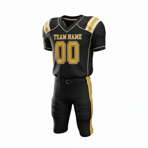 Conjunto de Uniforme de Fútbol Americano Personalizable con Camiseta y Pantalones Cortos con Posición para Logotipo Frontal - Product Image 1