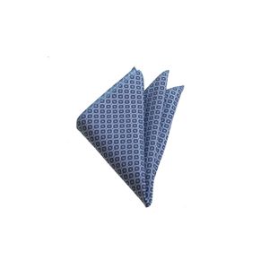 Blue Navy Blue Patterned Cotton Neckerchief - Product Image 1