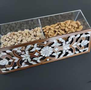 กล่องเก็บอาหารไม้มุกเลยาลีไนท์ส  งานเคลือบเงา  รุ่นของขวัญสุดหรูแบบอาหรับ ดีไซน์คลาสสิก รักษาความสดใหม่ - Product Image 5