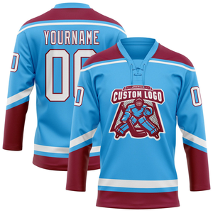 Nuevo Diseño Personalizado de Jersey de Hockey sobre Hielo de Algodón de Primera Calidad, Tejido Transpirable, Logotipo Bordado, Impresión por Sublimación, Color Personalizado - Product Image 6