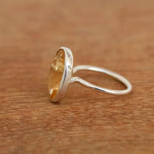 925 Sterling Silver Unique Genuine <b>Citrine</b> Gemstone Ring From Manufacturer at Wholesale Factory Price - Product Image 5