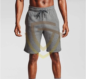 Pantalones Cortos Deportivos Casuales Personalizados para Hombre, 100% Algodón, Transpirables, de Secado Rápido, Diseño Sólido, Cierre con Cordón, Cintura Media, Servicio OEM - Product Image 2