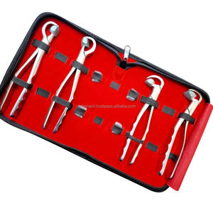 Kit complet de forceps chirurgicaux dentaires, pinces d'extraction dentaire pour adultes, instruments d'extraction de précision OEM, poignée ergonomique manuelle, CE - Product Image 1