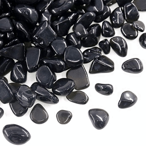 Puces d'agate noire perles de pierres précieuses naturelles pour la fabrication de bijoux artisanat de guérison décor à la maison en vrac en gros - Product Image 2
