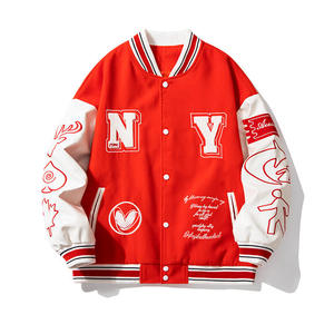 Varsity <b>Jacket</b> Custom Letterman Wool Leather Varsity <b>Jacket</b> High Quality with Custom Chenille Patches and Custom Embroidery - Product Image 4