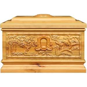 โกศไม้แกะสลักด้วยมือขนาดกลางสำหรับคนที่คุณรักกล่องใส่ศพทำจากไม้โกศสำหรับมนุษย์และสัตว์เลี้ยง - Product Image 2