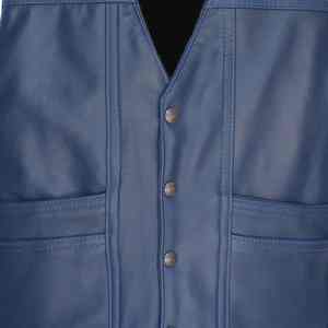 OEM nouveauté gilet en cuir chaud et coupe-vent hiver sans manches conception grande taille extérieur intelligent chauffant véritable hommes gilet en cuir - Product Image 6