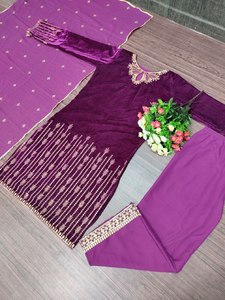 NUEVO DISEÑADOR FESTIVAL ESPECIAL TERCIOPELO TOP CON DUPATTA PARA MUJER - Product Image 5