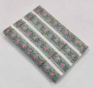 ผ้าฝ้ายบล็อกพิมพ์ด้วยมือทำด้วยมือผ้าฝ้าย100% บล็อกทำด้วยมือมรดก Jaipur แบบดั้งเดิมระบายอากาศได้พิมพ์ลาย - Product Image 1