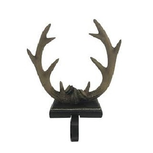 หลังตกแต่งด้วยเขากวางเรนเดียร์โทนสีทองบนฐานหินอ่อนส่วนประกอบชุดโชว์: 1ชิ้นแสดงคอลอร์: โทนสีทองขนาด: แตรทรงปานกลาง - Product Image 4