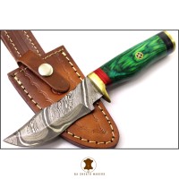 7.5 "Tendance Vente Chaude OEM Pas Cher Bas Prix Fait À La Main Damas Cuisine Utilisation Rat Queue Tang Manche En Bois Couteau