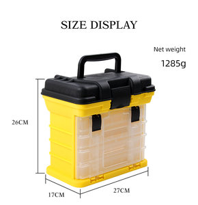 Boîtes de matériel ABS multifonctions de haute qualité 27*17*26CM <span class=keywords><strong>leurres</strong></span> de grande taille <span class=keywords><strong>pour</strong></span> la boîte de rangement de pêche de ruisseau de rivière de lac - Product Image 3