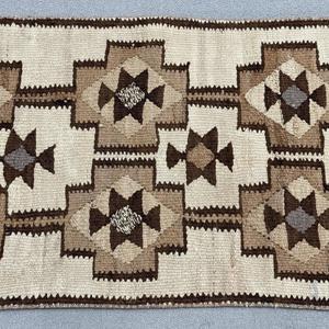 1.8x9.1 ft Rug, Turkish Vintage Rug, <b>Brown</b> Ombr <b>Wool</b> Rug - Product Image 3