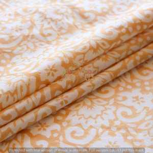 Magnifique tissu imprimé à la main, imprimé floral jaune moutarde, tissu indien pour robe occidentale - Product Image 6