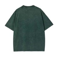 Streetwear en coton avec impression personnalisée, vêtements pour hommes, vêtements grande taille, T-shirt surdimensionné vintage délavé à l'acide, à épaules tombantes, High Street