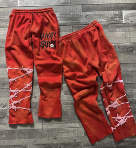 Survêtement empilé lavé à l'acide pour hommes de conceptions imprimées de bouffée disponibles dans toutes les tailles et couleurs - Product Image 5