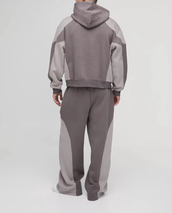 Conjunto Deportivo Masculino de Algodón 100% Pesado, 400 GSM, Calidad Premium, Logotipo Bordado Personalizado, Sudadera Extra Grande, Conjunto de 2 Piezas - Product Image 2