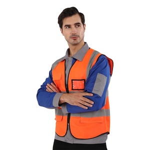 Unisex Green High Visibility <b>Reflective</b> Safety Vest Summer Workwear with Canvas <b>Top</b> and Cotton Fill Hot Sale for Men and Women - Product Image 1