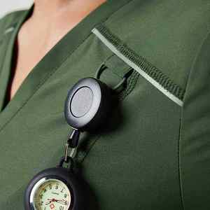 Alta calidad 2025 estilo Hospital Scrubs Set mujeres manga corta enfermera venta al por mayor cuello en V Hospital uniforme médico verano - Product Image 5