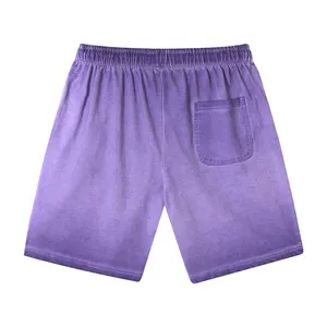 Custom Sun Faded Design Sports <b>Shorts</b> Custom Logo Distressed Cotton Sweat <b>Shorts</b> Acid Wash <b>Shorts</b> for <b>Men</b> - Product Image 2