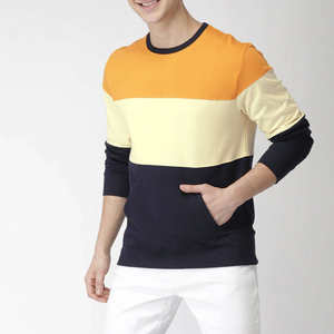 Sudadera Básica de Algodón 100%, con Logotipo Personalizado OEM, Cuello Redondo, Estilo Holgado, para Invierno, Casual, con Bloques de Color, Bordada, al Mejor Precio - Product Image 2