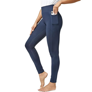 Culotte d'équitation noire personnalisée pour femmes, collants en silicone, culotte d'équitation, design OEM, pantalon et culotte de cavalier - Product Image 1