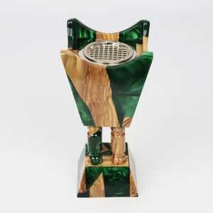 Brûleur d'encens en bois d'acacia époxy Bakhoor écologique Cadeau religieux Eid Ramadan Arabe - Product Image 6
