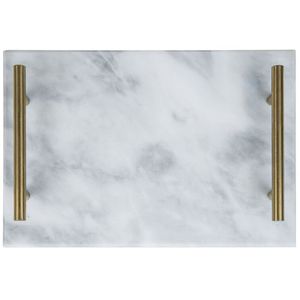 Bandeja de botes y bloques de cortar con borde dorado de lujo personalizada de mármol, diseño creativo con borde de tapa de latón decorativo - Product Image 5