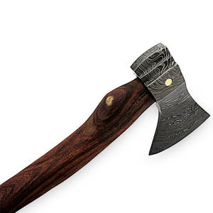 Venta al por mayor personalizada de alta calidad OEM ODM servicio diseño tradicional hacha de acero de Damasco hacha de mango pesado para la pantalla y al aire libre - Product Image 3
