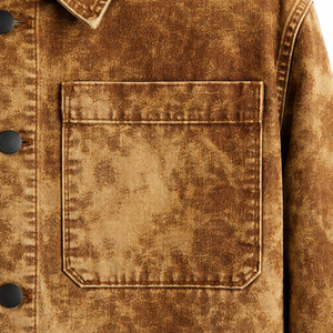 Chaqueta de mezclilla para hombre con lavado ácido, corte oversize, botones frontales, de algodón, al por mayor, OEM ODM, estilo urbano - Product Image 5