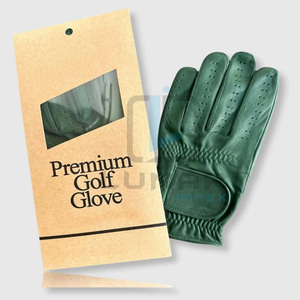 Derniers gants de golf en cuir Cabretta de couleur vert forêt avec un trou solide et respirant sur des gants de golf personnalisés en cuir - Product Image 2