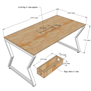 MConcept HBMC012 Conference <b>Table</b> 200x100 Modern Minimalist Design Assembly Steel Legs Made From Wood MFC for <b>Office</b> Furniture - Product Image 6