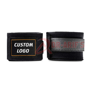 100% coton 180 enveloppes de main de boxe rapide de pouces avec impression de logo personnalisé élastique en cuir enveloppes de poignet en silicone Bandage - Product Image 6