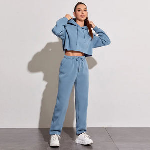 Venta al por mayor de chándal de mujer unisex Jogger algodón transpirable chándal diseñadores logotipo personalizado holgado conjunto de ropa deportiva de entrenamiento - Product Image 1