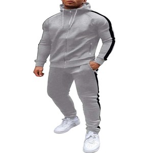 Trajes de chándal de rayas laterales de último diseño-chándal deportivo de algodón y poliéster para hombre - Product Image 2