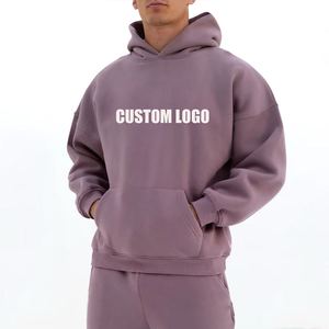 Sweat à capuche oversize en coton 100% de qualité supérieure, personnalisable en gros, avec poches, imprimé brodé et sublimation, idéal pour l'hiver - Product Image 1