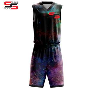 Conjunto de uniforme de baloncesto de poliéster 100% de alta calidad con colores personalizados - Product Image 3