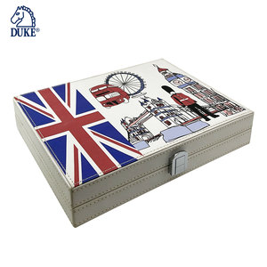 ชุดหมากรุกและหมากฮอสพร้อมกล่องหนังพับระดับพรีเมียม-สหราชอาณาจักร - Product Image 3