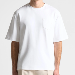 Custom <b>Men's</b> 100% Cotton T-<b>shirt</b> Soft Comfortable Sublimation Tee <b>with</b> <b>Pocket</b> Solid Pattern - Product Image 6